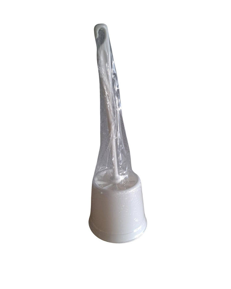 Brosse de toilette avec support blanc