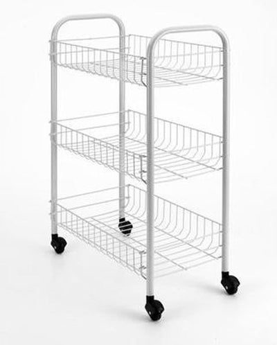 Tomado-Metaltex Tomado-Metaltex Siena Kitchen Trolley avec roues 41x23x63 cm argent