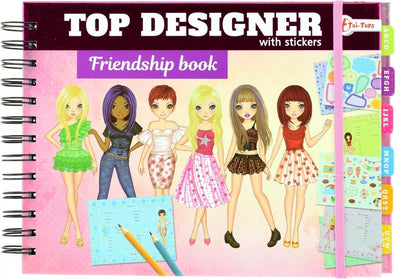 TOI-TOYS Friends Livre avec des autocollants Top Designers
