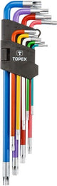 Topex jeu de clés tx torx 9 pièces longues - 6479045