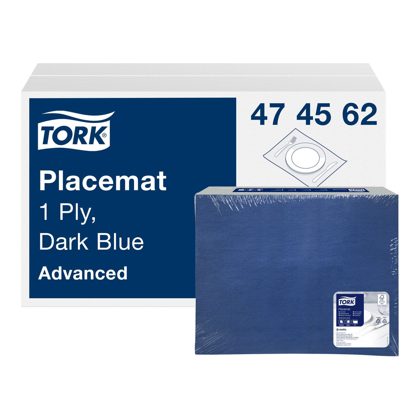 Set de table Tork bleu nuit (500 pièces)