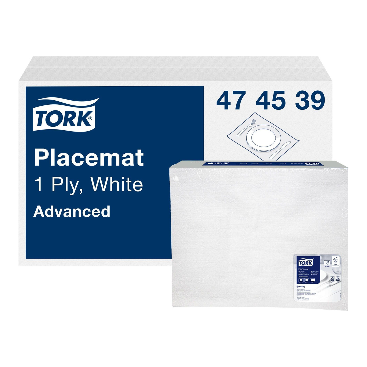 Set de table Tork blanc 27x 42cm (500 pièces)
