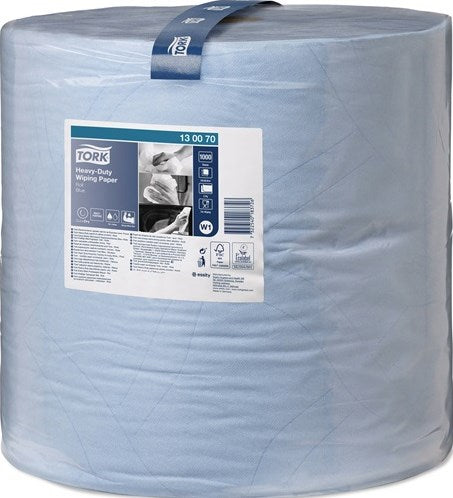Chiffon de nettoyage Tork | l340xw369ca. millimètres | bleu | 2 couches, avec relief | roue | 1 pièce - 130070 130070