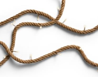 Guirlande corde jute led l390cm 40lampes sur transformateur - 5510120