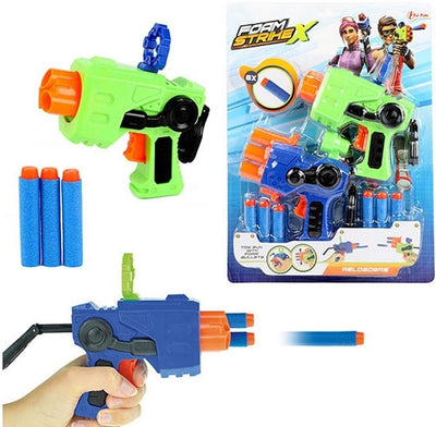 TOI-TOYS Le pistolet jouet du reloader avec des flèches en mousse, 2 pièces en emballage