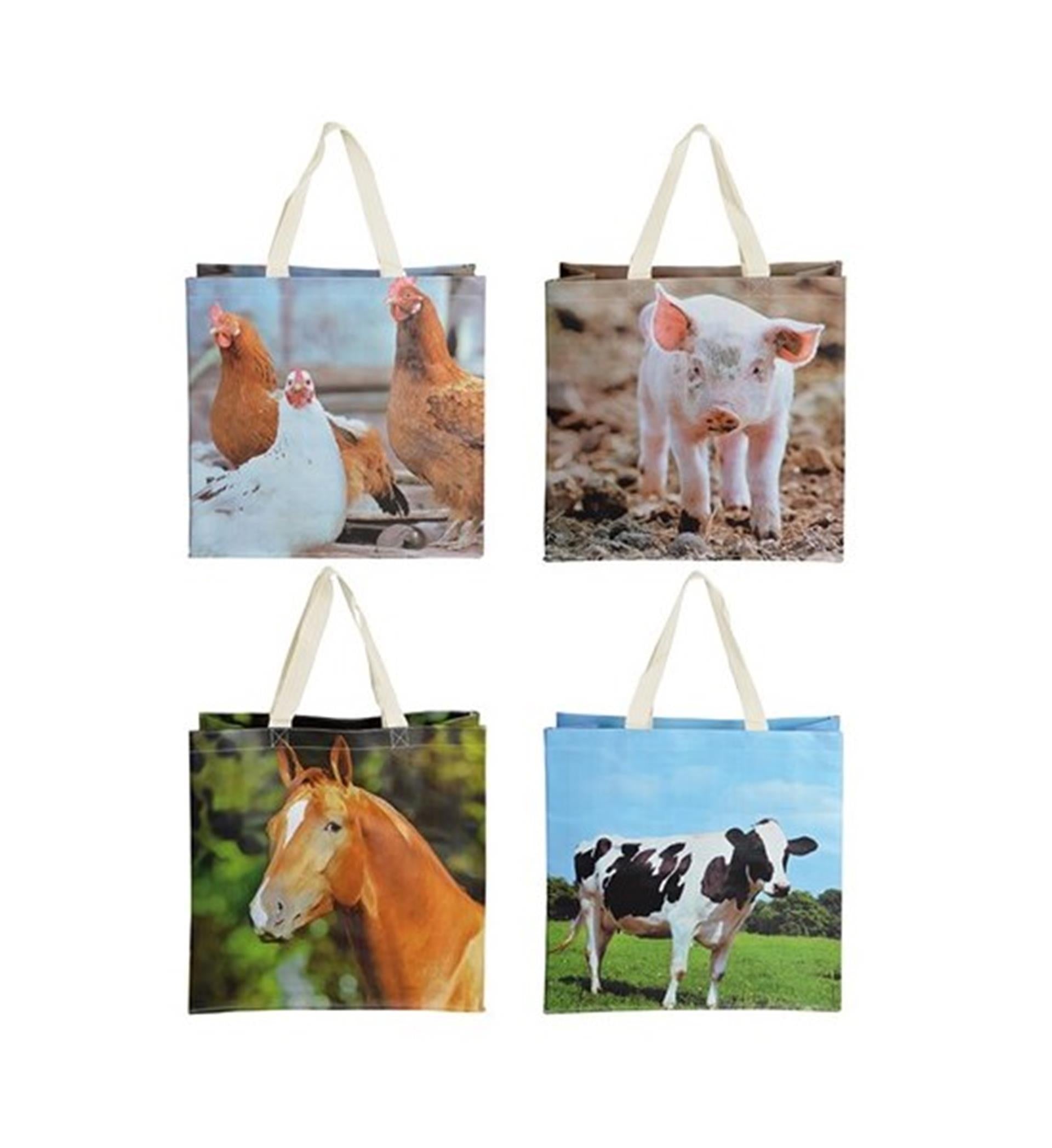 Sac shopping design Esschert animaux de la ferme