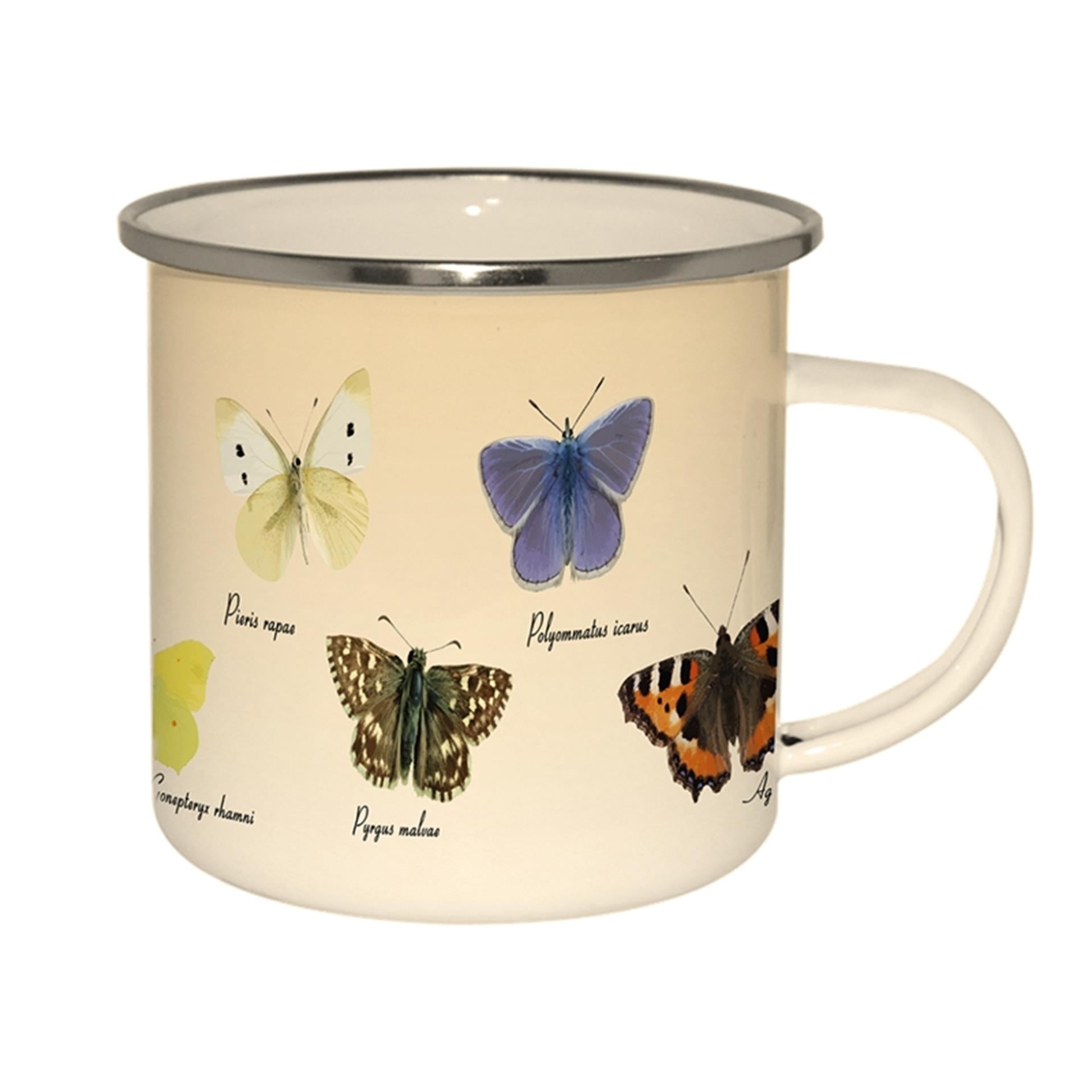 Esschert tasse en émail design papillons