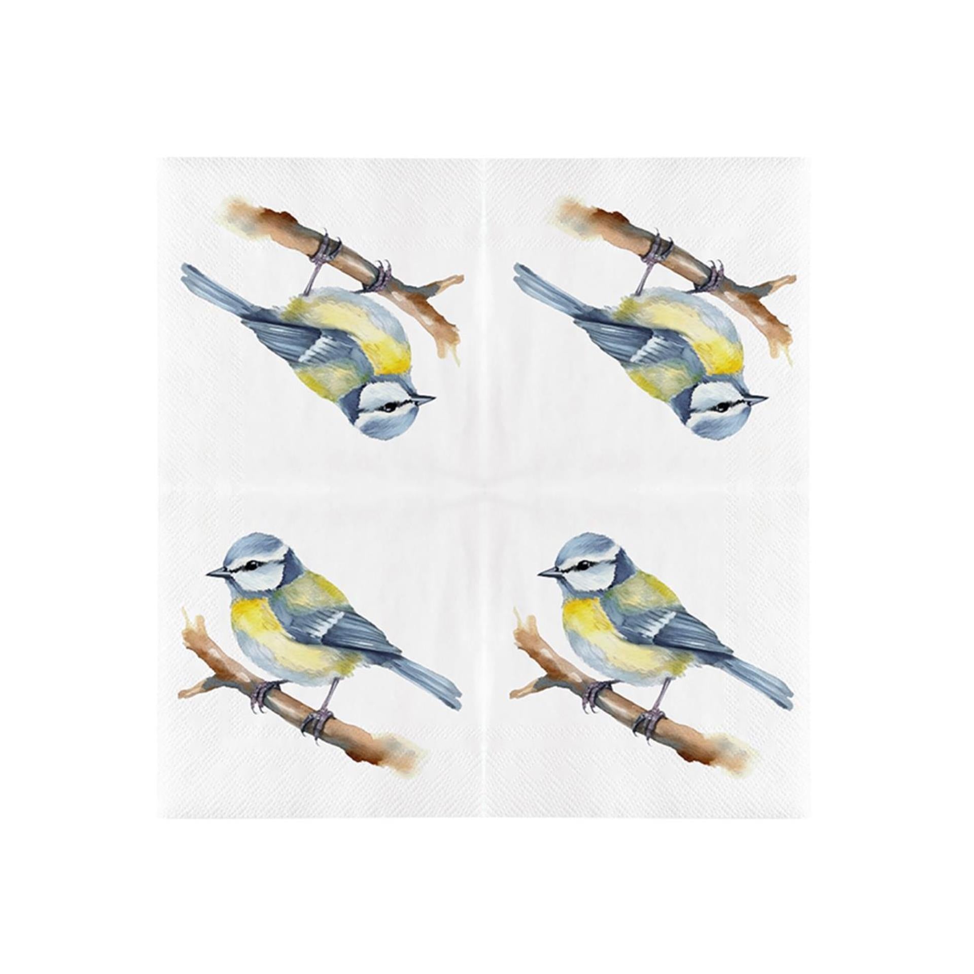 Serviettes design Esschert mésange bleue