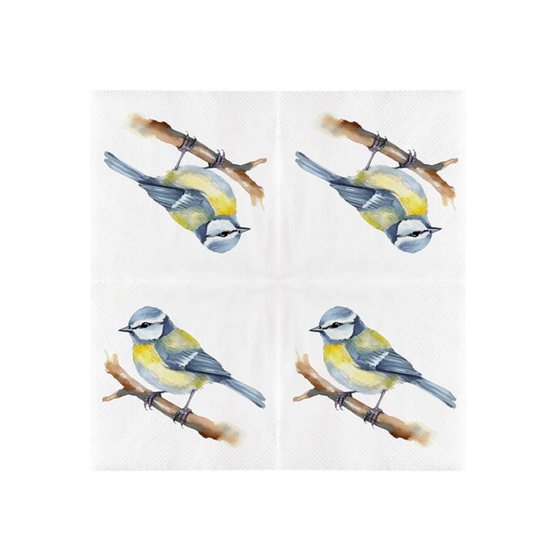Serviettes design Esschert mésange bleue