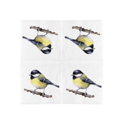 Serviettes design Esschert mésange charbonnière 33cm