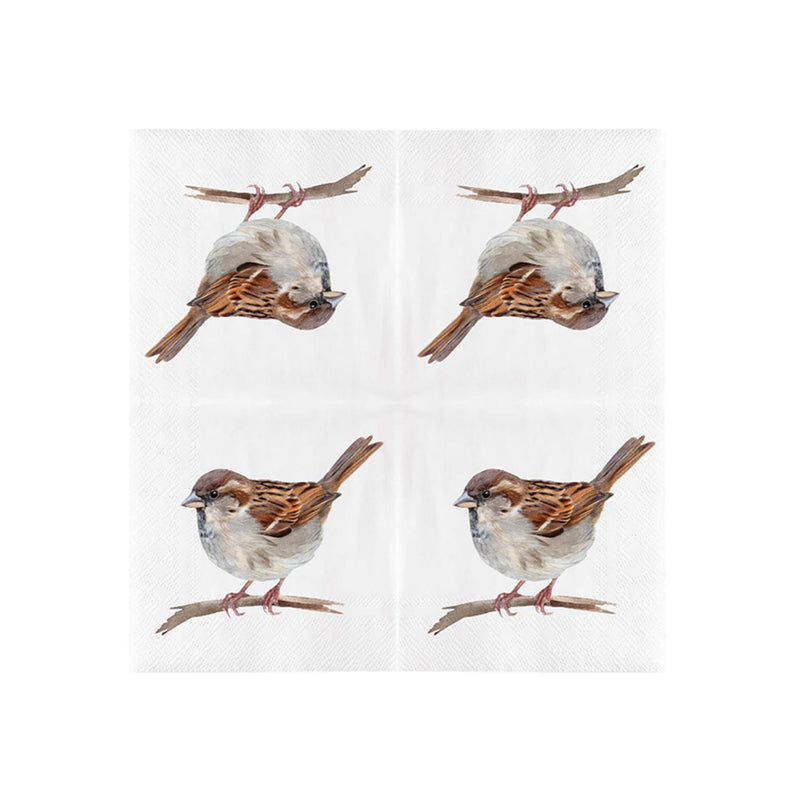 Esschert serviettes design moineau domestique 33cm