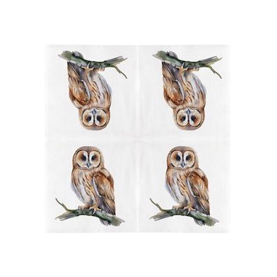 Esschert serviettes design hibou 33cm