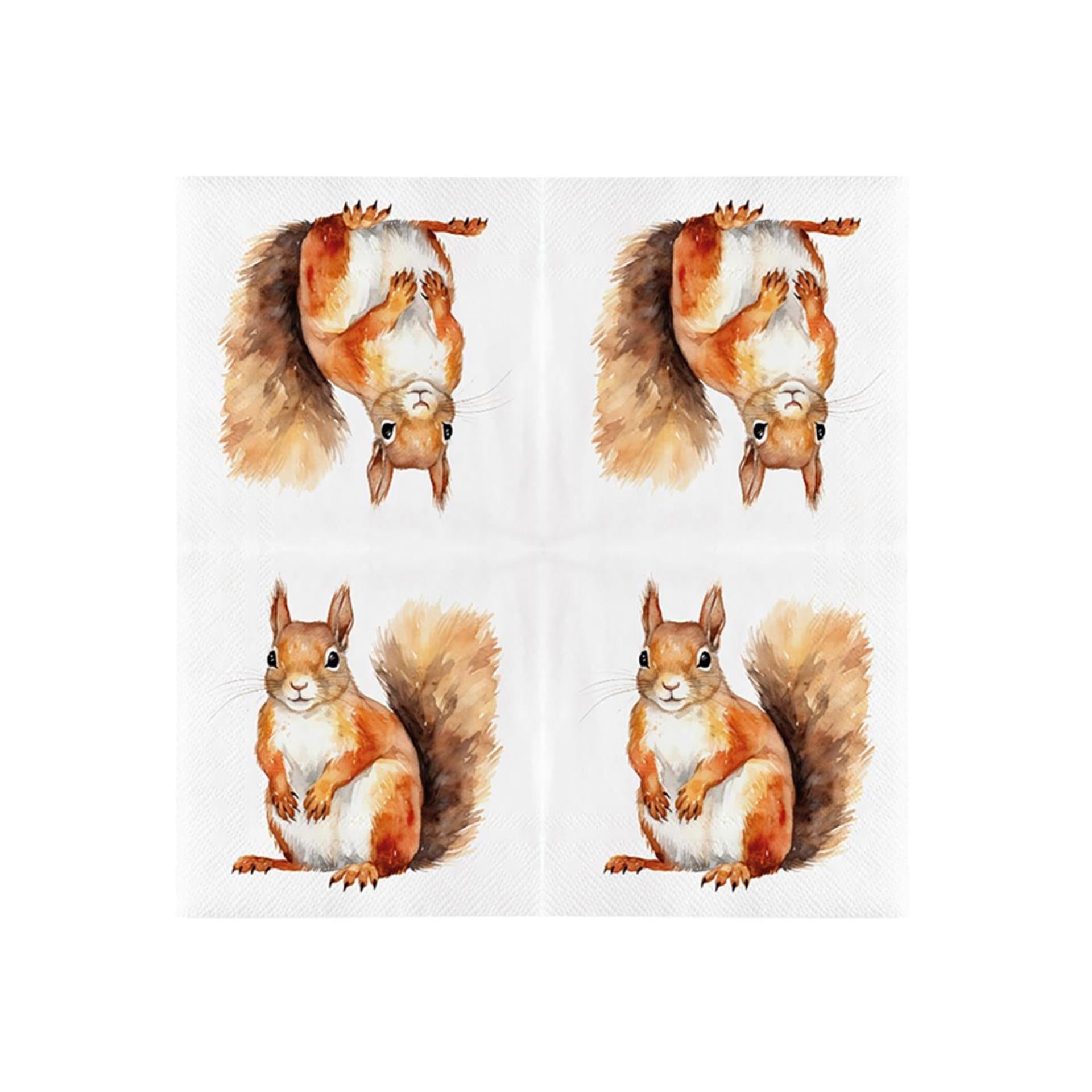 Esschert serviettes design écureuil 33cm