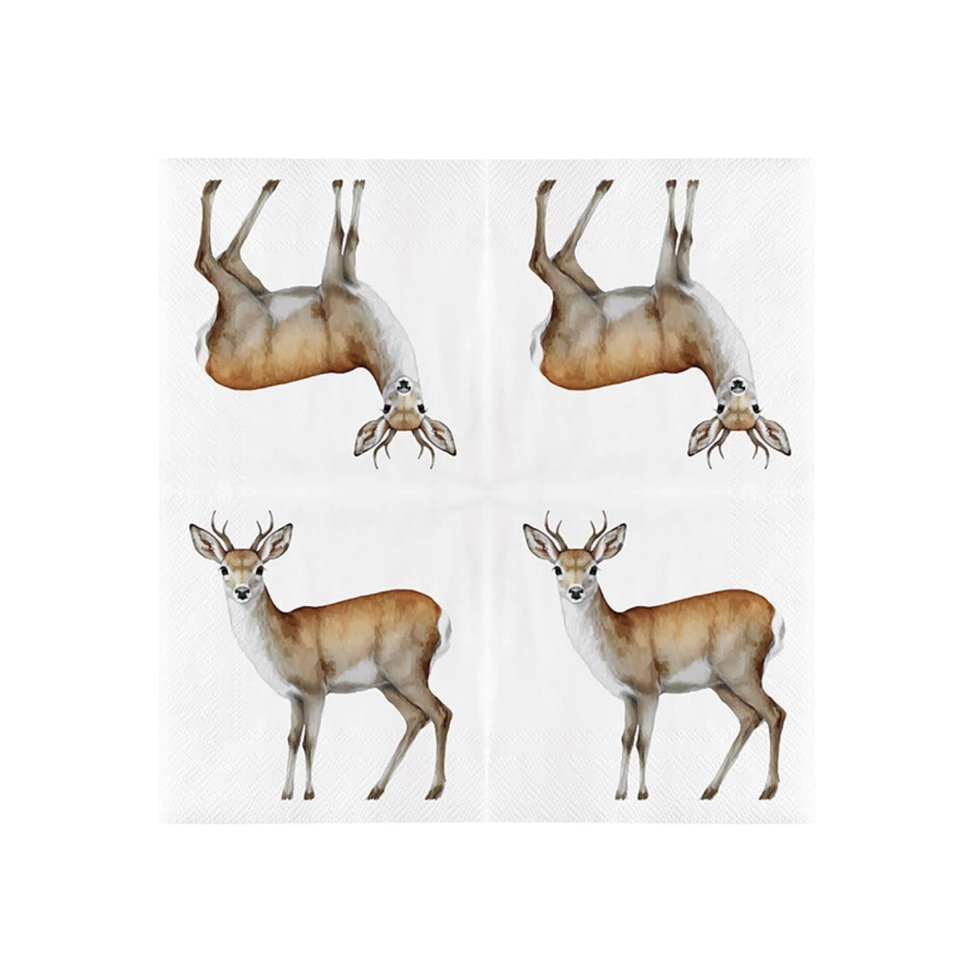Esschert serviettes design cerf 33x33cm
