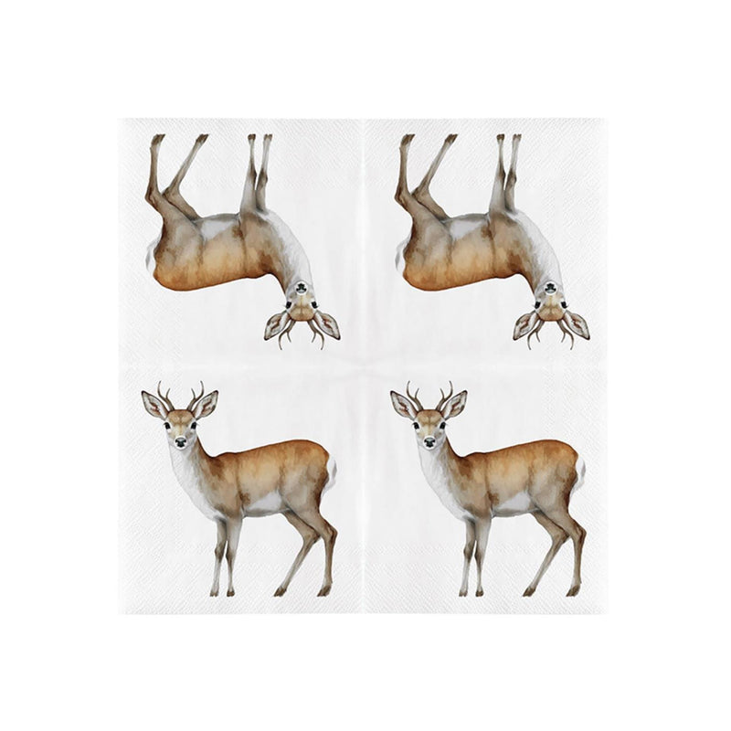 Esschert serviettes design cerf 33x33cm