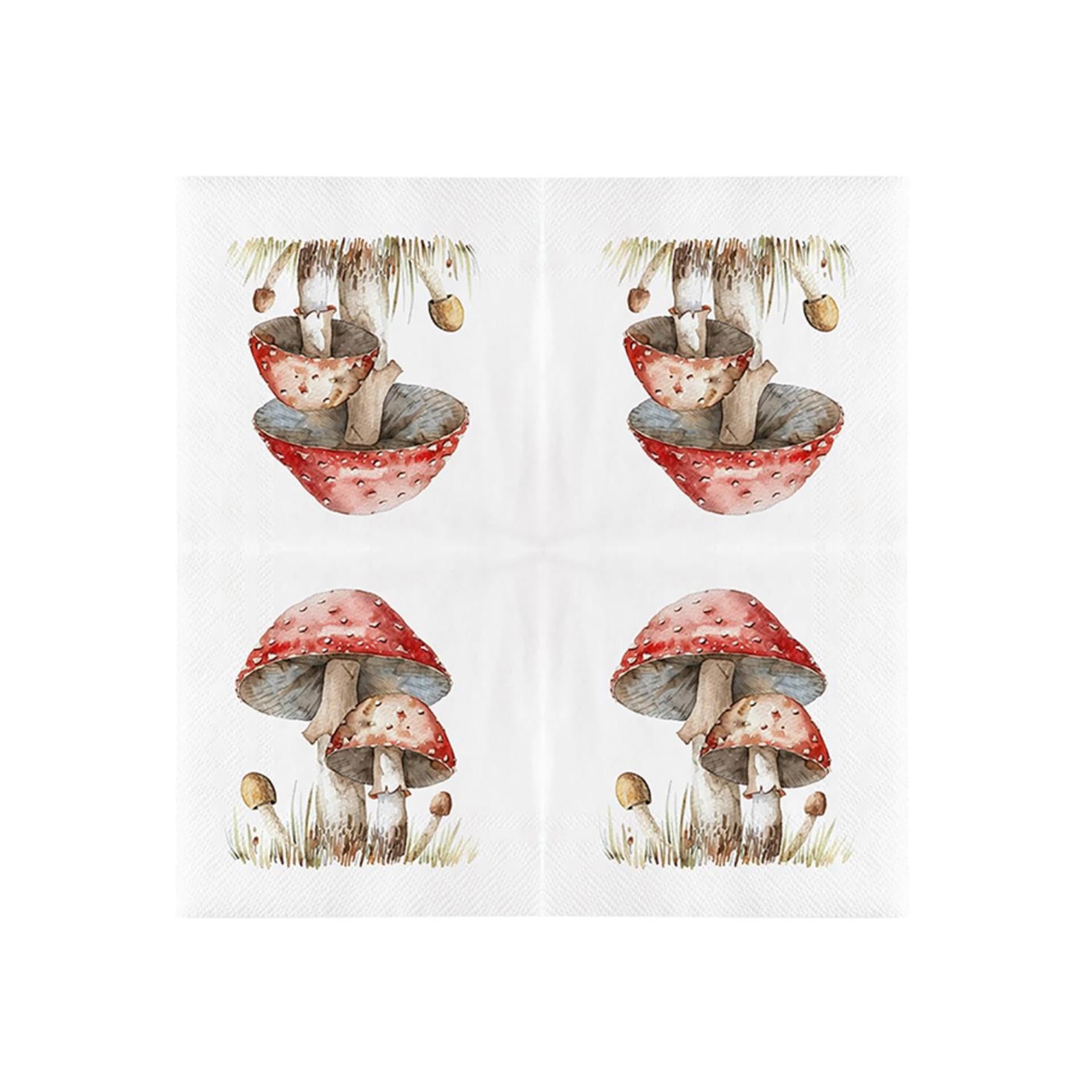 Serviettes design Esschert amanite mouche