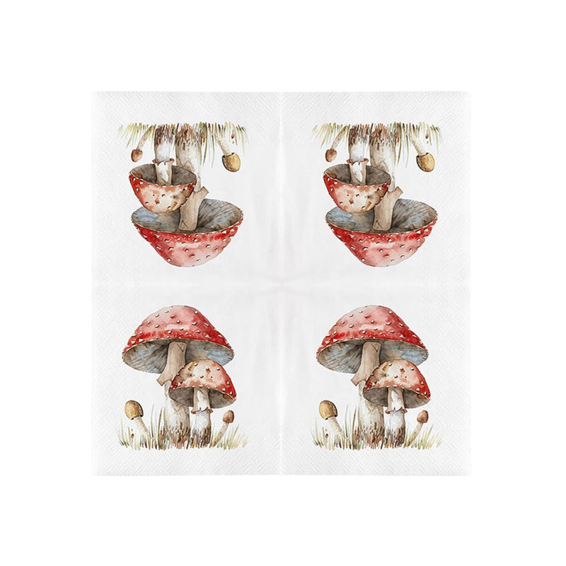 Serviettes design Esschert amanite mouche