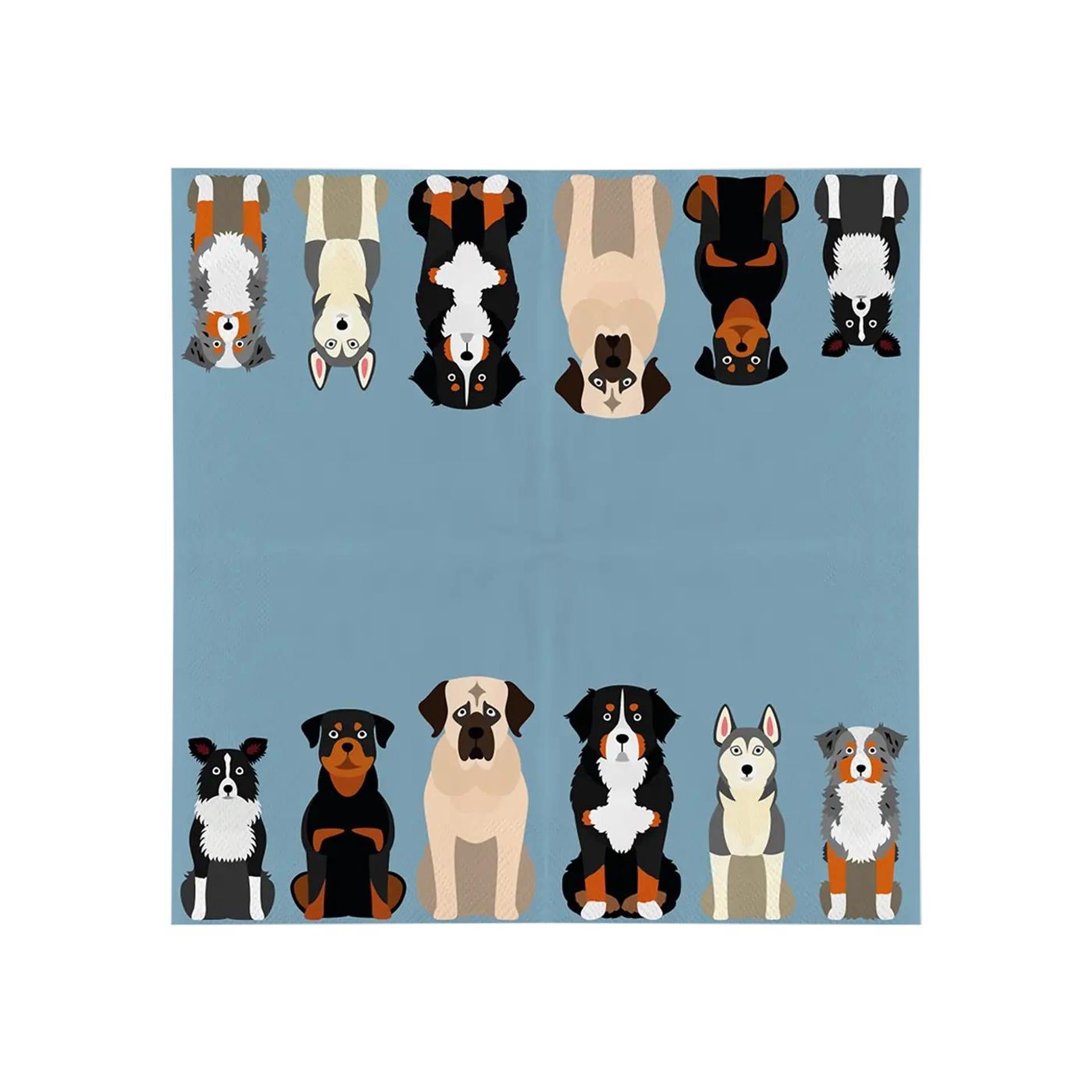 Serviettes design Esschert chiens 33x33cm
