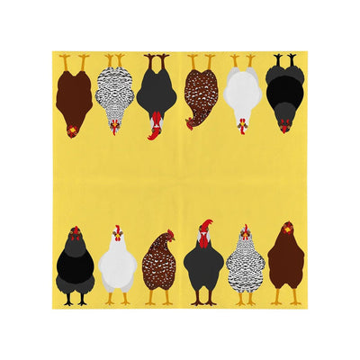 Esschert serviettes design poulets 33x33cm