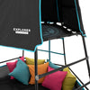 TP Toys Explorer Tour d'escalade avec zone de jeu ombragée bleu noir