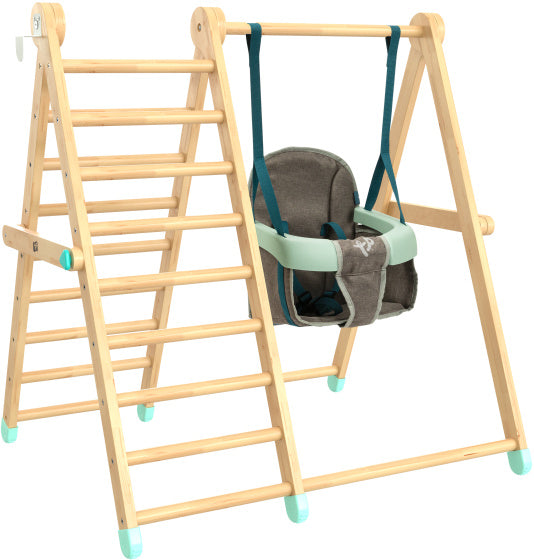 TP TOS TOTS TOTS Cadre d'escalade en bois avec balançoire à partir de 6 mois