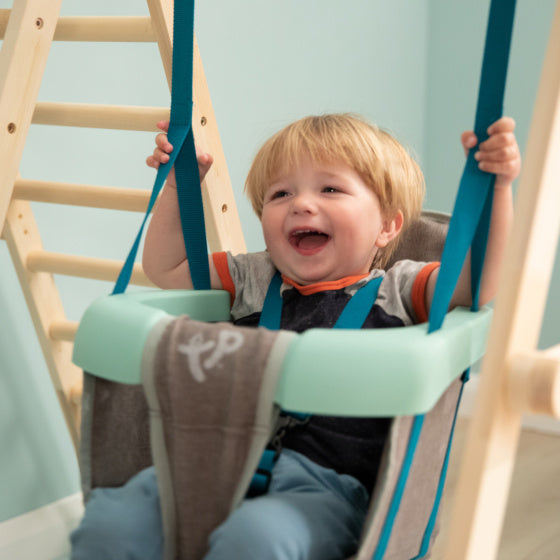 TP TOS TOTS TOTS Cadre d'escalade en bois avec balançoire à partir de 6 mois