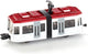 Tram blanc rouge de 9 cm de long