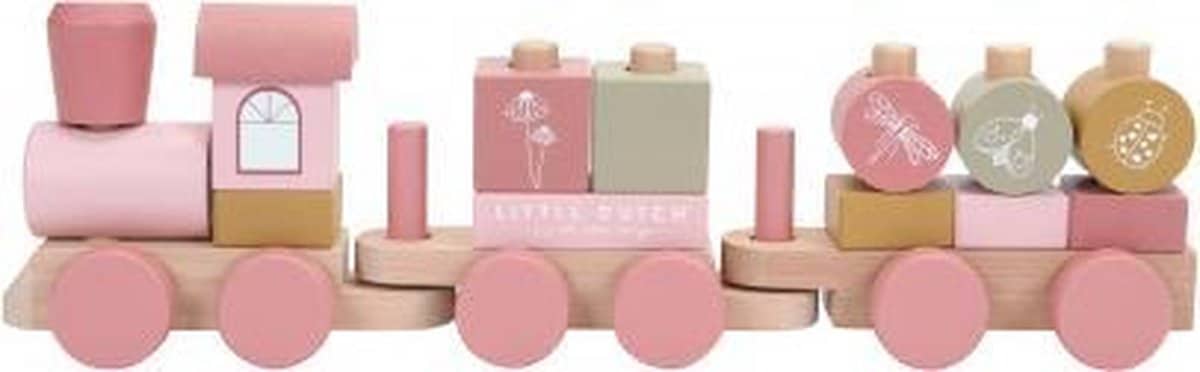 Tiamo petit train hollandais rose avec 2 wagons