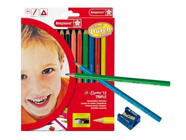 Bruynzeel Triple Crayons 12 pièces