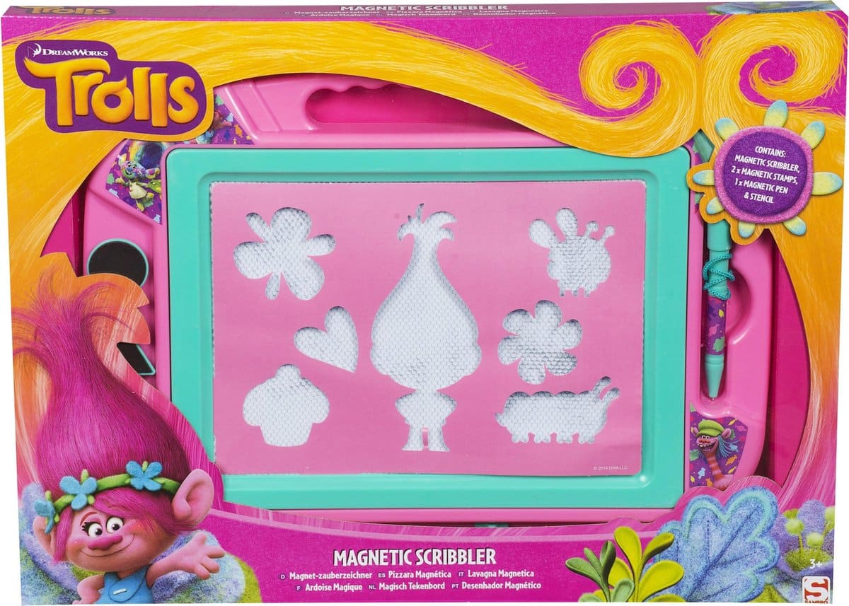 Trolls Magical Drawing Board, avec des modèles des trolls comme exemple