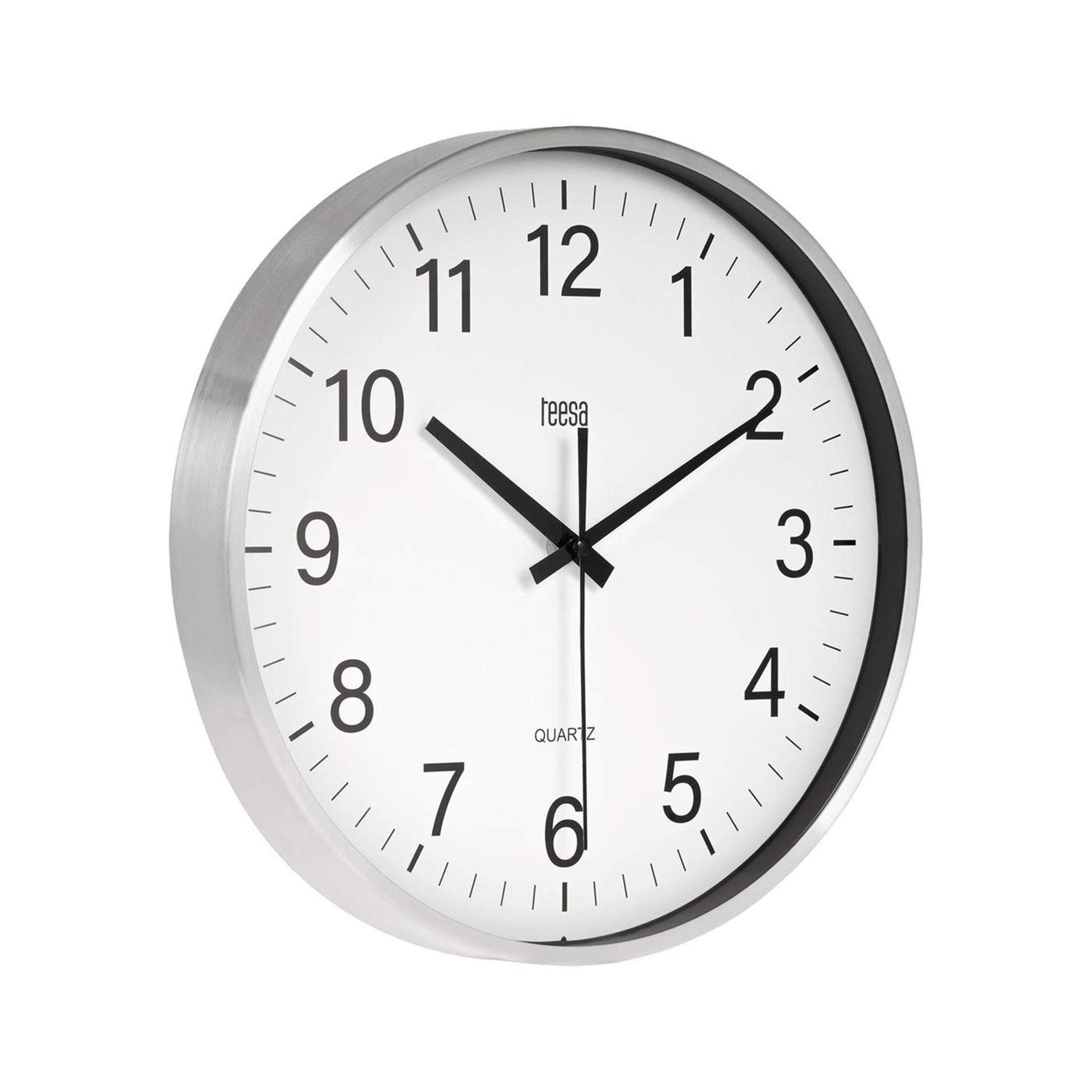 Teesa horloge murale ø30cm argent