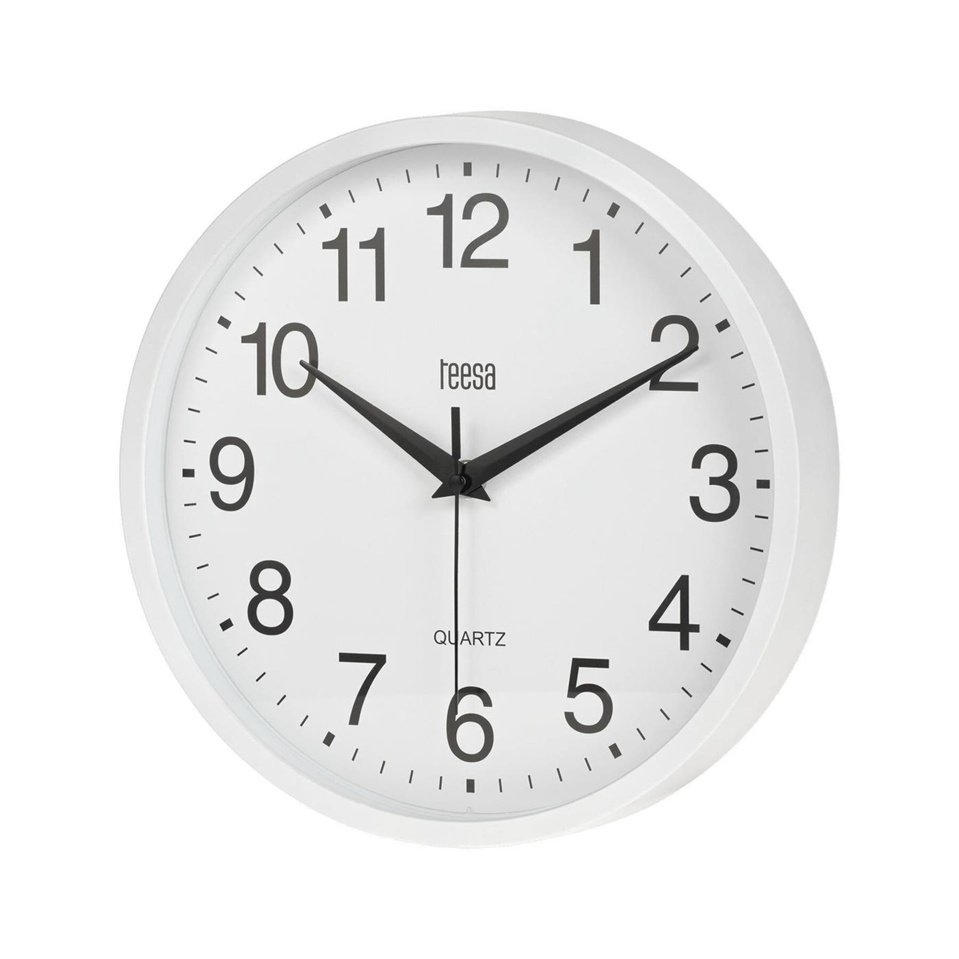 Teesa horloge murale ø25cm blanc