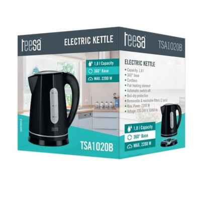 Teesa bouilloire sans fil 1,8l noir