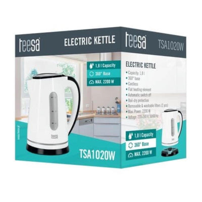 Bouilloire sans fil Teesa 1,8l blanche
