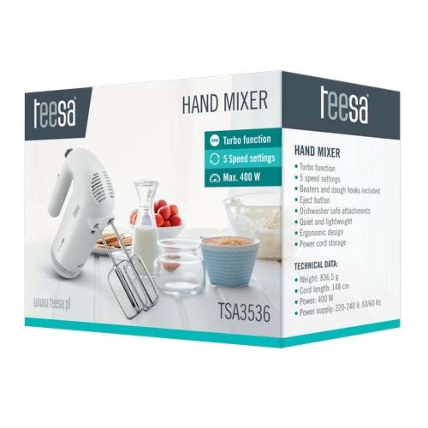 Batteur à main Teesa 400w blanc