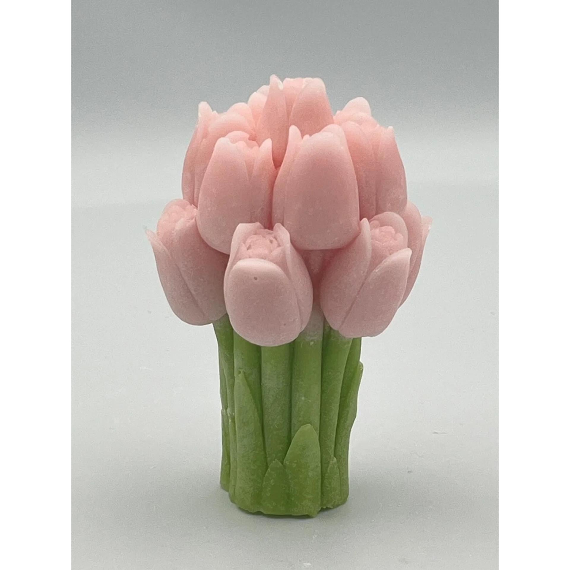 Vos décorations parfum bouquet de tulipes rose 10x6cm