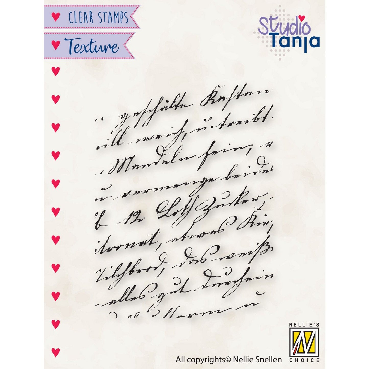 Le choix de Nellie • motif tampons transparents texture écriture