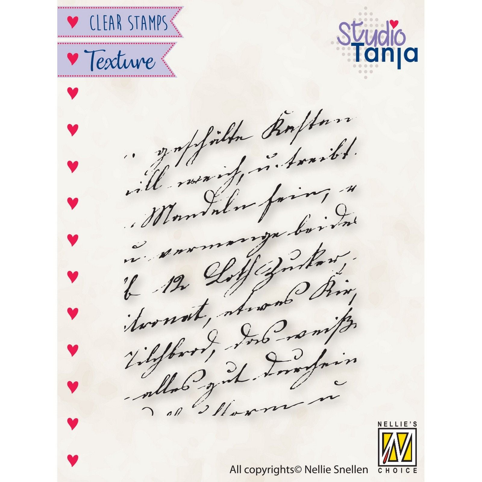 Le choix de Nellie • motif tampons transparents texture écriture