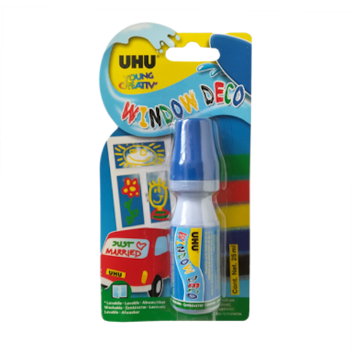 Marqueur de fenêtre Uhu bleu 25ml