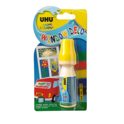 Uhu bâton de fenêtre jaune 25ml