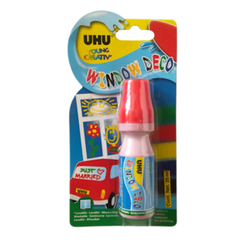 Uhu bâton de fenêtre rouge 25ml