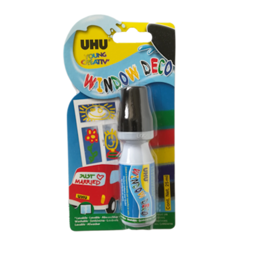 Uhu bâton de fenêtre noir 25ml