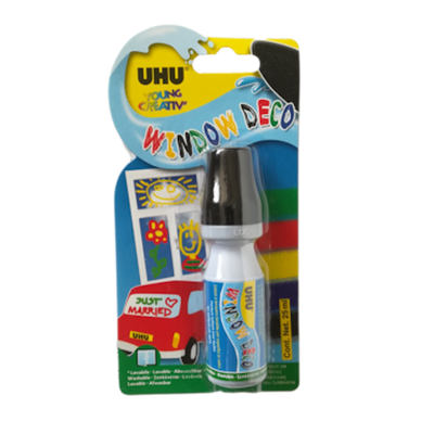 Uhu bâton de fenêtre noir 25ml