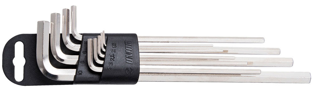 Unior tools jeu de clés à goupilles hexagonales longues 220 3lph-us 9 pcs.