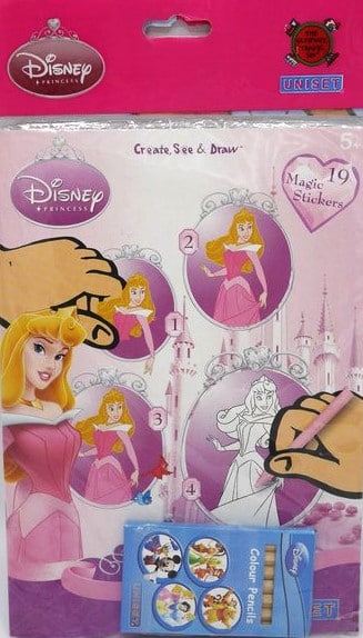 Autocollants de fenêtre Disney Princess avec panorama pour colorer