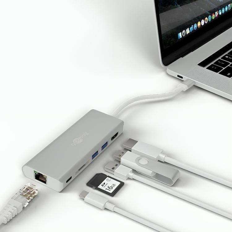 Adaptateur multiport USB-C GoOBAY HDMI 4K30HZ + PD 60W
