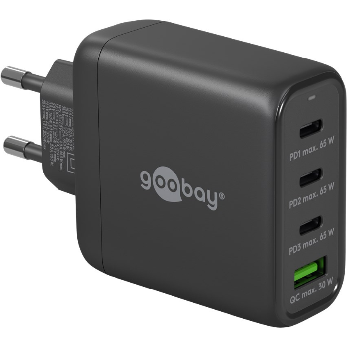 GOOBAY USB-C PD GAN Multiboort Snellumer (68 W)