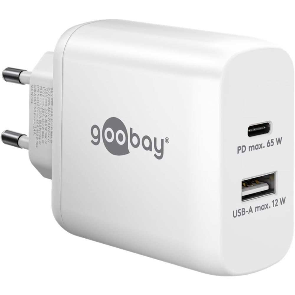 GOOBAY USB-C PD GAN DUAL SNELLUMER (65 W)