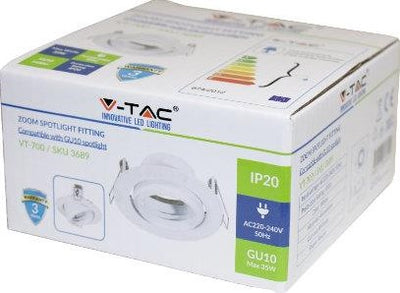 Spot encastrable V-tac orientable 50mm rond blanc 5013315