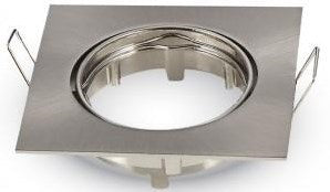 Spot encastrable V-tac orientable carré 50 mm acier sablé - 5013328